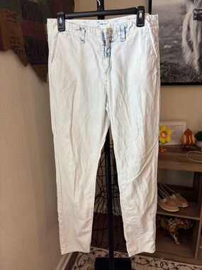 rag & bone Light Blue-White Straight Leg Jeans